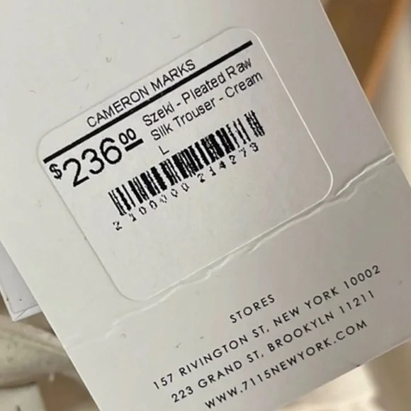 7115 by SZEKI raw silk pant size M - Picture 4 of 6